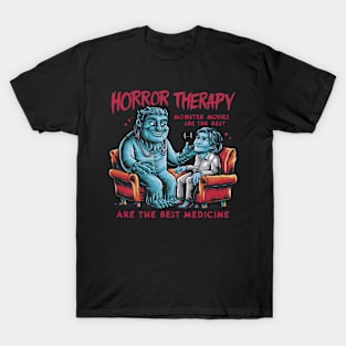 Horror Movie Therapy Halloween Fans Costume Movies Created T-Shirt